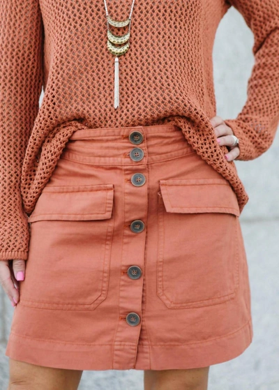 Sanctuary Desert Button-front Skirt In Sierra In Orange