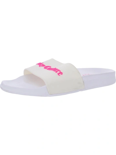 Shop Juicy Couture Whimsey Womens Slip On Logo Pool Slides In Multi