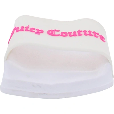Shop Juicy Couture Whimsey Womens Slip On Logo Pool Slides In Multi