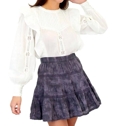Shop Allison New York Emmie Skirt In Black Tie-dye Multi In Grey