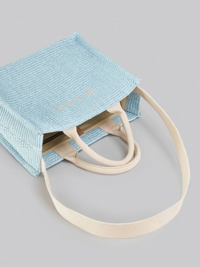 Shop Marni Basket Tote Bag In Lightblue In Multi