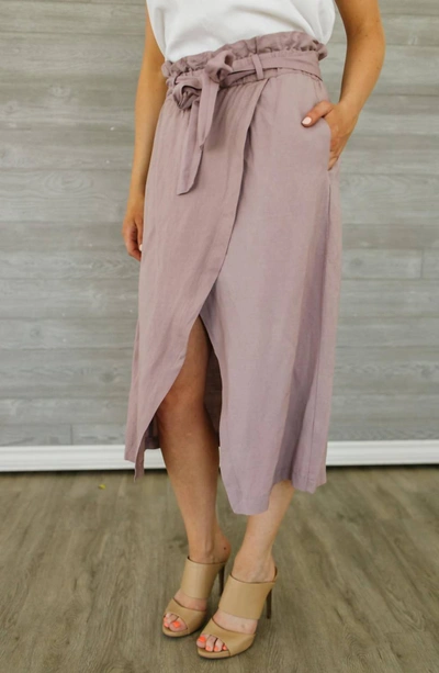 Shop Velvet Heart Zenya Wrap Skirt In Mauve In Pink