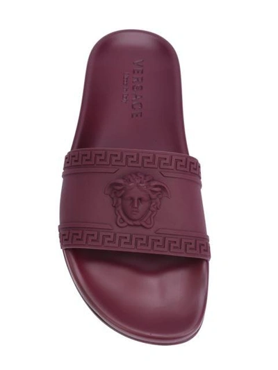Shop Versace Medusa Slider Sandals