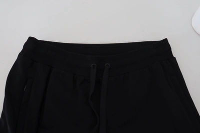 Shop Dolce & Gabbana Elegant Black Cotton Jogger Men's Pants