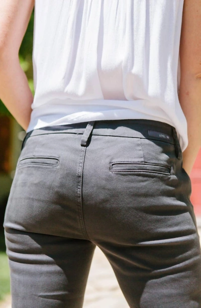 Level 99 Francis Straight Leg Crop Trouser In Grizzly In Grey