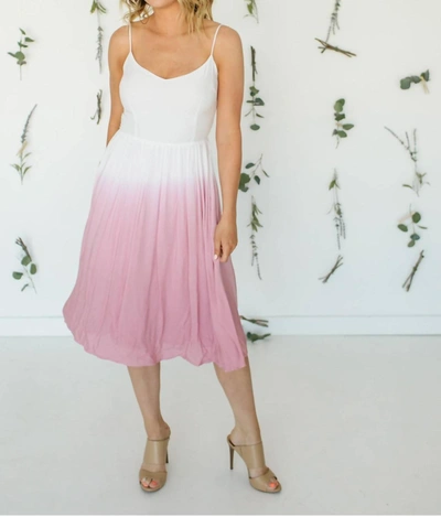 Shop Bb Dakota Pink Sunset Maxi Dress In White