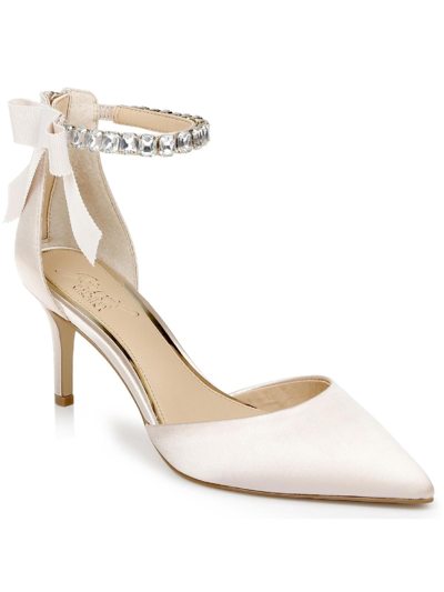 Shop Jewel Badgley Mischka Jaycee Womens Satin Pumps In White