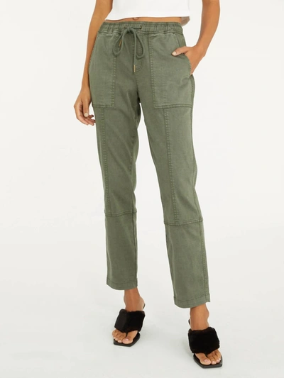 Shop Sanctuary Cross Country Straight Pull On Pant In Hiker Green