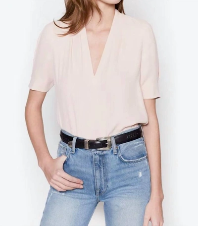 Shop Joie Ance Blouse In Pink Sky In Beige