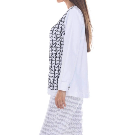 Shop Neon Buddha Milano Cardigan In White In Grey