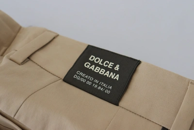 Shop Dolce & Gabbana Brown Black Cotton Chino Men Men's Pants In Black And Brown