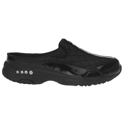 Shop Easy Spirit Traveltime Classic Clogs - Wide In Black/silver Patent In Multi