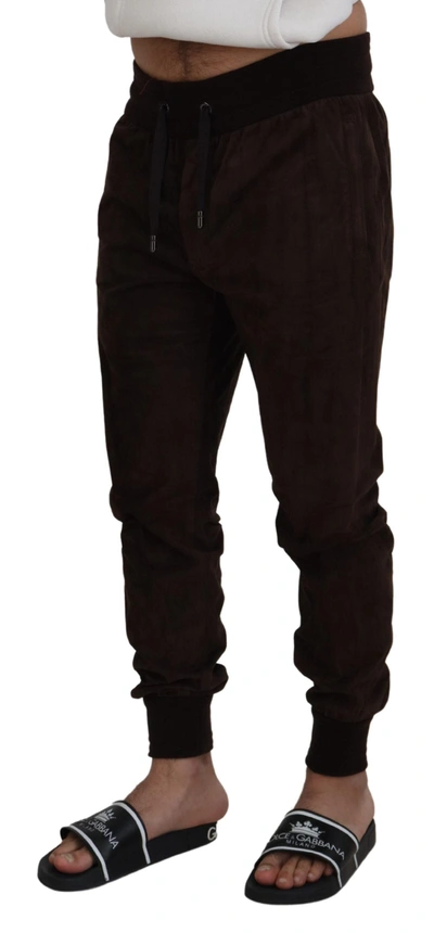 Shop Dolce & Gabbana Stunning Authentic Jogger Pants In Men's Brown