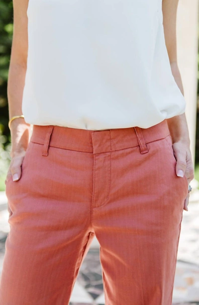 Level 99 Lauren Cuffed Trouser In Cabbage Rose In Pink