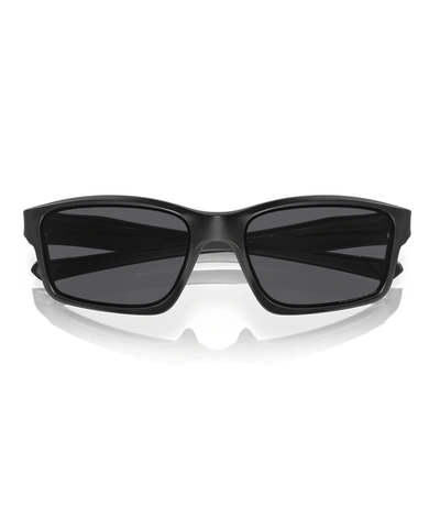Shop Oakley Adult Chainlink Sunglasses In Grey Polarized Lenses/matte Black Frame