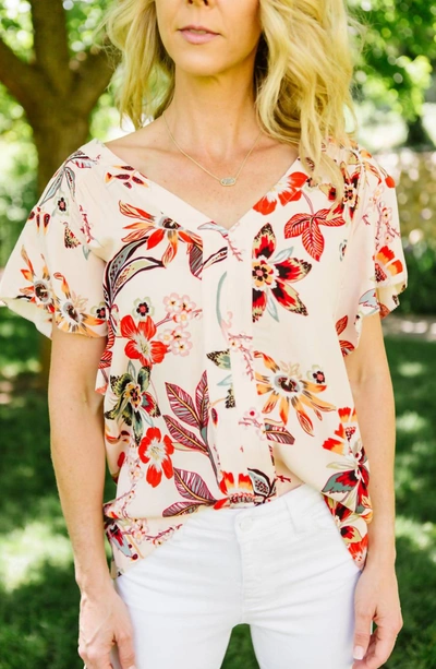 Shop Sanctuary Countryside Shell Blouse In Peach In White