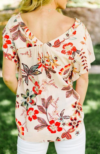 Sanctuary Countryside Shell Blouse In Peach In White