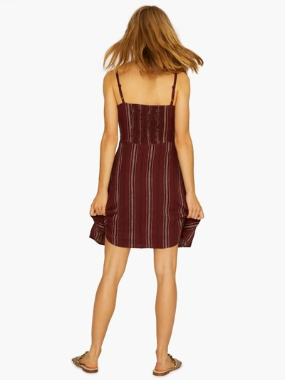 Sanctuary Take Away Tie Dress In Henna Multi Stripe In Red