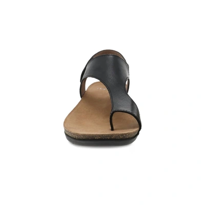 Shop Dansko Reece Sandal In Black Waxy Burnished In Multi