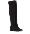 GIANVITO ROSSI SUEDE OVER-THE-KNEE BOOTS,P00185885