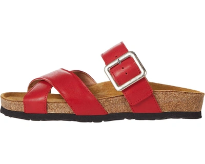 Shop Naot Chicago Strappy Slide Sandal In Kiss Red Leather In Multi