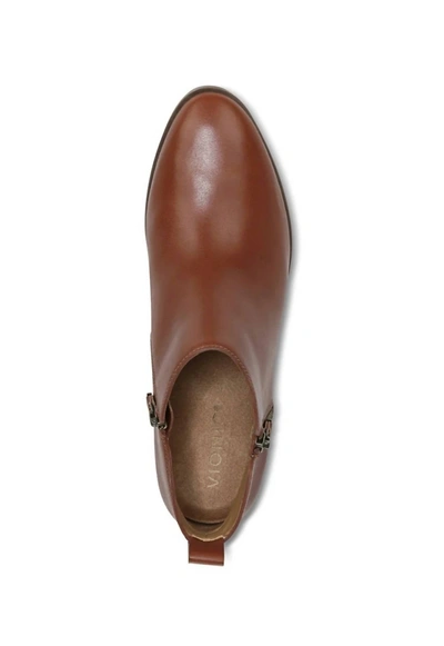 Vionic Womenâ€s Cecily Ankle Boot - Medium In Cognac In Green