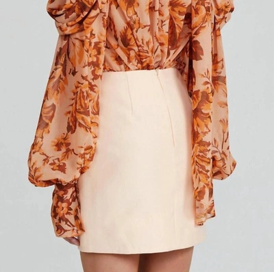 Shop Acler Swansea Blouse In Peach Floral In Pink