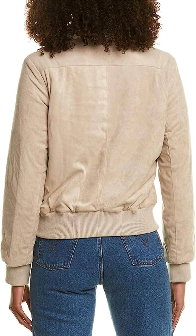 Shop Cupcakes And Cashmere Kendal Reversible Bomber Jacket In Cafe Au Lait In Beige