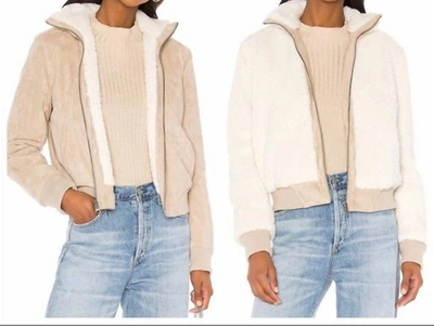 Cupcakes And Cashmere Kendal Reversible Bomber Jacket In Cafe Au Lait In Beige