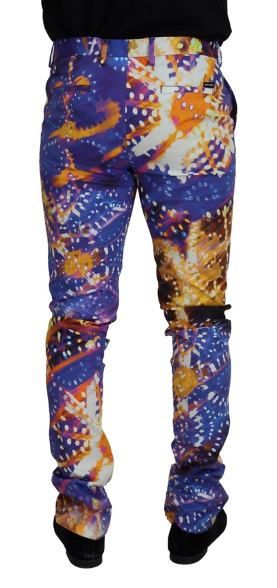 Shop Dolce & Gabbana Elegant Luminary Printed Denim Men's Pants In Multicolor