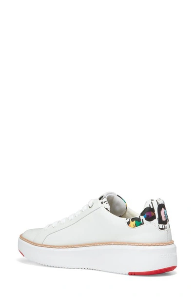 Cole Haan Grandpro Cloudfeel Topspin Platform Sneaker In White/ Graf