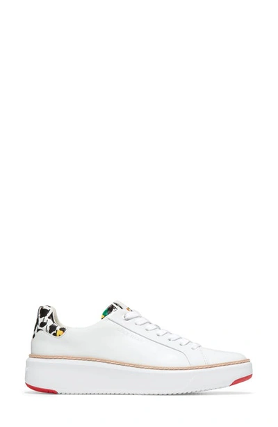 Shop Cole Haan Grandpro Cloudfeel Topspin Platform Sneaker In White/ Graf