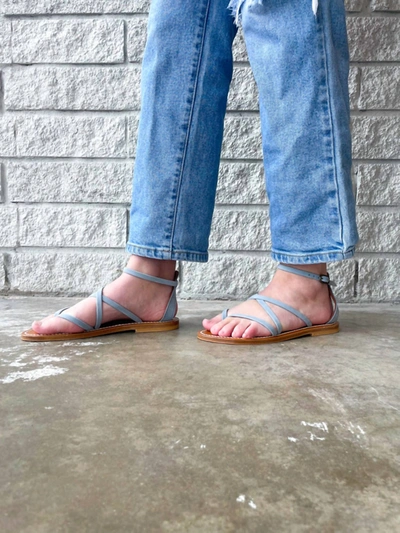 Shop Kjacques Epicure Sandal In Jeans In Grey