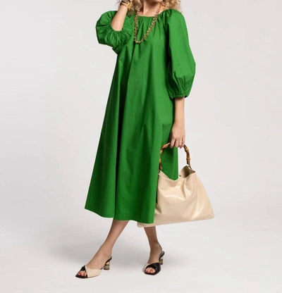 Shop Frances Valentine Bliss Midi Dress In Green