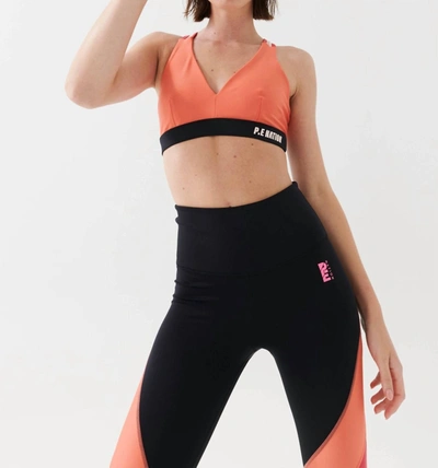 Shop P.e Nation High Press Sports Bra In Persimmon In Pink