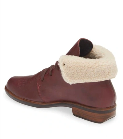 Shop Naot Women's Pali Ankle Boots In Soft Bordeaux Leather In Multi
