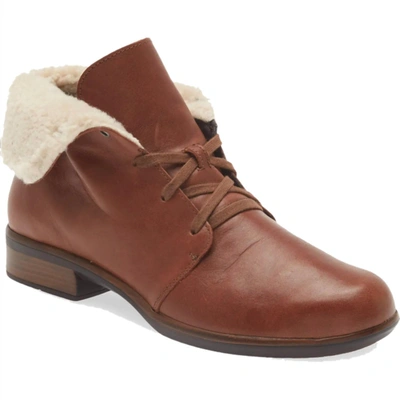 Shop Naot Women's Pali Ankle Boots In Soft Chestnut Leather In Multi