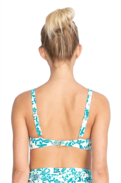 Johnny Was Ellyo Twist Bikini Top In Blue Multi