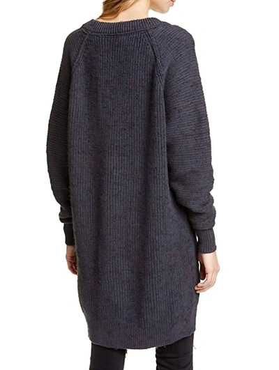 Shop Free People Scoop Pullover Sweater In Charcoal In Blue