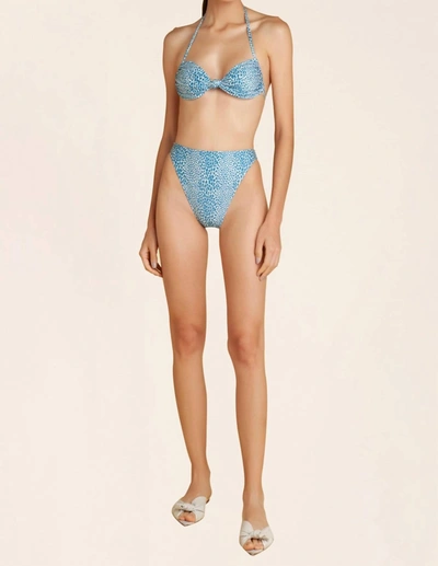 Shop Adriana Degreas High-leg Bikini With Straps In Tortoise In Grey
