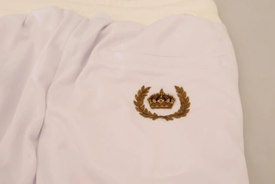 Shop Dolce & Gabbana Elegant White Jogger Pants For Sophisticated Men's Comfort