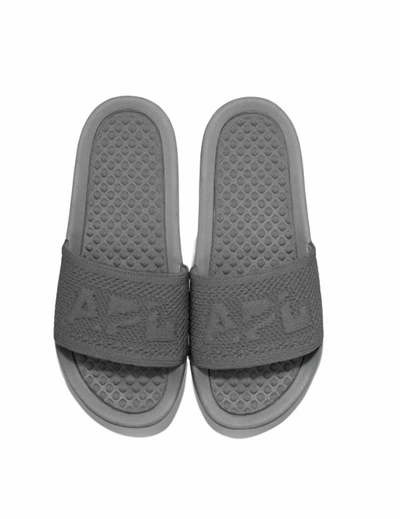 Shop Apl Athletic Propulsion Labs Men's Big Logo Techloom Slide In Cosmic Grey