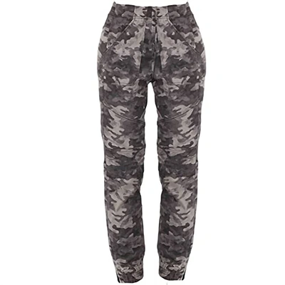 Shop Spanx Stretch Twill Jogger Pants In Blackwash Camo In Grey