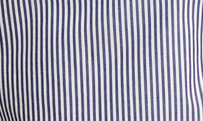 Shop Polo Ralph Lauren Crop Cotton Poplin Short Pajamas In Purple Stripes