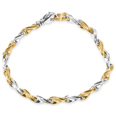 Pompeii3 Men's Link 14k Gold (19gram) Or Platinum (32gram) 4.5mm Bracelet 8.5" In Gold