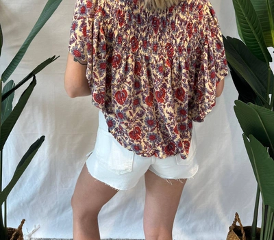 Shop Free People Ruffled Up Top In Floral In Multi