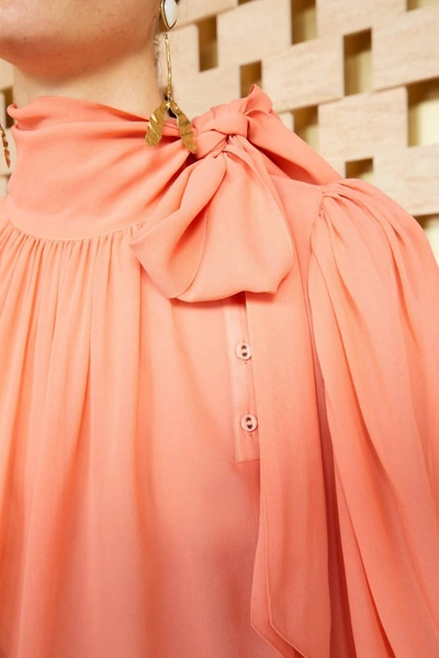 Shop Ulla Johnson Lesli Silk Blouse In Dahlia In Pink
