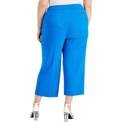 Shop Bar Iii Plus Womens Textured Office Suit Pants In Blue