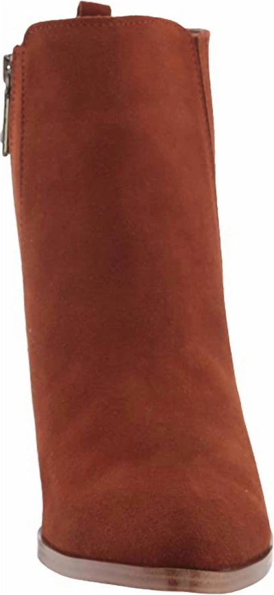 Shop Blondo Reese Ankle Boot In Camel Suede In Brown