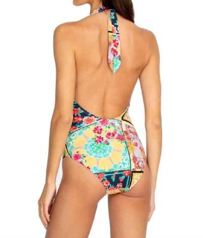 Johnny Was Japer Plunge One Piece Swimsuit In Multi